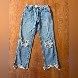 Distressed Blue Jeans we the free .. free people